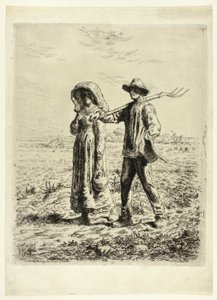 Talonpojat töihin tekijältä Jean Francois Millet