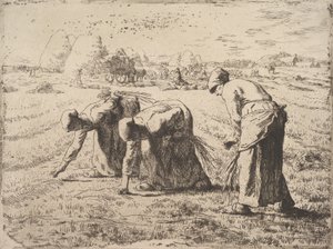 The Gleaners, n. 1855-1856 (etsaus chine colléen) tekijältä Jean Francois Millet
