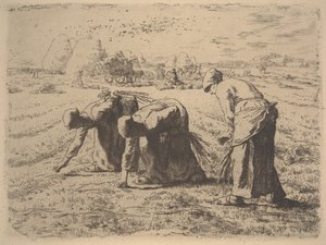 The Gleaners, n. 1855 (etsaus) tekijältä Jean Francois Millet