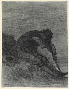 Der müde Heuarbeiter