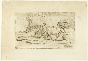 Kaksi lehmää tekijältä Jean-Francois Millet