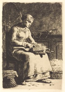 Villakarsta (La cardeuse) tekijältä Jean Francois Millet