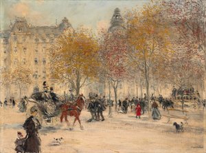 Syksy Pariisissa (öljy kankaalle) tekijältä Jean Francois Raffaelli