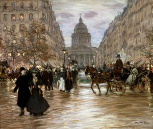 Boulevard Saint-Michel, 1800-luvun loppu tai 1900-luvun alku.