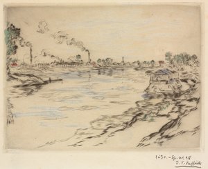 Seine, Asnières, 1894. tekijältä Jean Francois Raffaelli