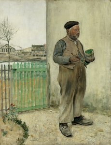Mies on juuri maalannut aidansa tekijältä Jean Francois Raffaelli