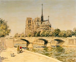 Notre Dame ja Seine tekijältä Jean Francois Raffaelli