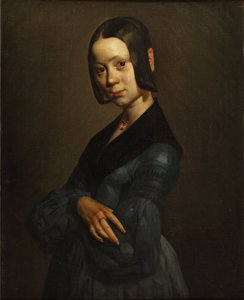 Pauline Onon muotokuva sinisenä tekijältä Jean Francois Millet