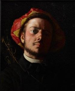Muotokuva Paul Verlainesta trubaduurina tekijältä Jean Frederic Bazille