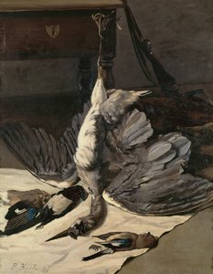 Asetelma Heronin kanssa, 1867 tekijältä Jean Frederic Bazille