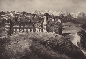 Hotel Rigi Kulm, näkymä Bernin Alpeille (m/v kuva) tekijältä Jean Gaberell