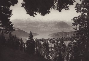 Rigi Kaltbad, näkymä Luzernjärvelle (m/w kuva) tekijältä Jean Gaberell