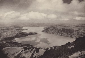 Rigi Kulm, näkymä Zug-järvelle (m/w kuva) tekijältä Jean Gaberell