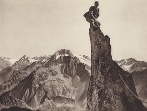 Sveitsi: Santarmi Sonnigwichelillä, katsomassa Oberalpstockia kohti (m/v kuva) tekijältä Jean Gaberell