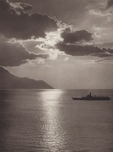 Sveitsi: Genevejärvi, ilta (m/w kuva) tekijältä Jean Gaberell
