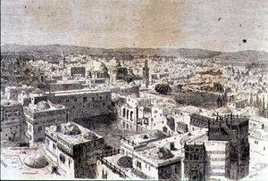 Jerusalem 1860-luvulla (kaiverrus) tekijältä Jean Georges (after) Huyot