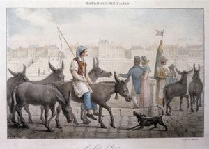 Entinen katukauppa Pariisissa: aasinmaidon kauppias (Ane dans Paris) - Jean Henry Marlet
