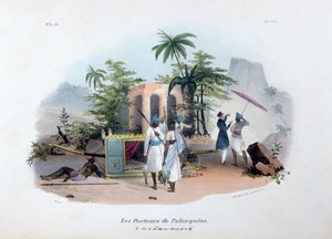 Palanquin Bearers, 1828 tekijältä Jean Henri Marlet