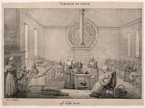Kohtauksia Pariisista: Foundlingin sairaala. tekijältä Jean Henri Marlet