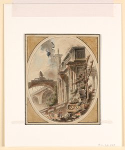 Fantasia arkkitehtuurin raunioista tekijältä Jean-Henry-Alexandre Pernet