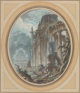 Garden Capriccio antiikin raunioilla tekijältä Jean-Henry-Alexandre Pernet