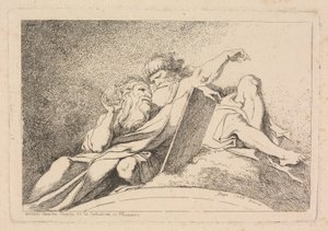 Kaksi profeettaa tekijältä Jean Honoré Fragonard after Annibale Carracci