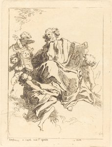 Pyhä Luke tekijältä Jean Honoré Fragonard after Giovanni Lanfranco