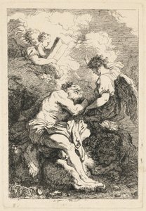 Pyhän Hieromuksen visio tekijältä Jean Honoré Fragonard after Johann Liss