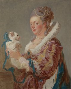 Nainen koiran kanssa, n. 1769. tekijältä Jean Honore Fragonard