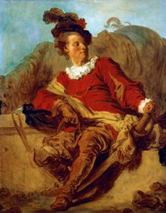 Saint-Nonin apotti, pukeutunut espanjalaiseen tyyliin, kirjoittanut Jean Honore Fragonard (1732-1806) tekijältä Jean Honore Fragonard
