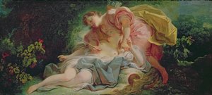 Cephalus ja Procris (öljy kankaalle) tekijältä Jean Honore Fragonard
