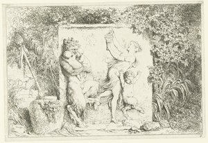 Satyyrien tanssi Bacchanales (sarjan nimi) Nymfit ja satyyrit (sarjan nimi) tekijältä Jean Honore Fragonard