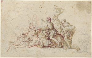 Jupiter sieppasi Euroopan härän varjossa (?) tekijältä Jean Honore Fragonard