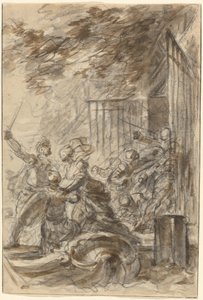Isabella hylkää kotinsa seuratakseen Odoricoa ja hänen miehiään tekijältä Jean Honore Fragonard