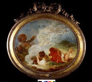 Le Pot au lait, kirjoittanut Fragonard, sd. 1700-luvulla. tekijältä Jean Honore Fragonard
