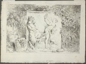 Satyyrien perhe, Bacchanalesista eli Satyyrien leikeistä. tekijältä Jean Honore Fragonard