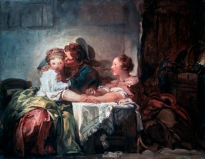 The Captured Kiss, 1700-luvun loppu tekijältä Jean Honore Fragonard
