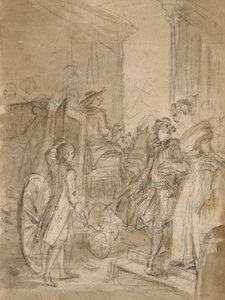 Lähtö linja-autolla, n. 1780-1789 tekijältä Jean Honore Fragonard