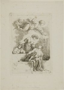 Opetuslapset haudalla tekijältä Jean Honore Fragonard