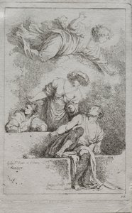 Opetuslapset haudalla, 1764. tekijältä Jean Honore Fragonard