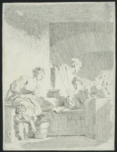 Sisätila tekijältä Jean Honore Fragonard