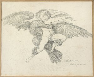 Ganymeden raiskaus Michelangelon jälkeen tekijältä Jean Honore Fragonard