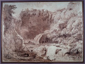 Jean Honore Fragonardin (1732-1806) tivoli-luola Neptunuksen luola 1700-luvun Besancon, Musee des Beaux Arts tekijältä Jean Honore Fragonard
