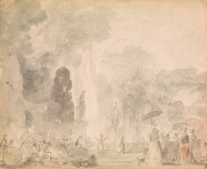 Näkymä puistoon, 1770-luvun lopulla. tekijältä Jean Honore Fragonard