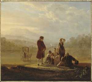 Voltaire ja Ferneyn talonpojat, noin 1770.