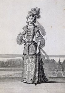 Naisten balettiasut, kaiverrus Jean Berain vanhin (1637-1711), Ranska