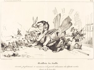 Artillerie du Diable (Paholaisen tykistö) tekijältä Jean Ignace Isidore Grandville and Eugène Hippolyte Forest