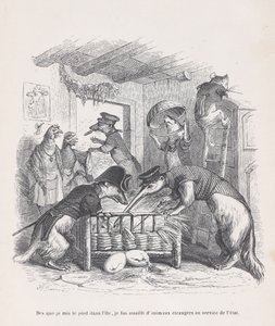 Heti kun astuin saarelle... Kohtauksista yksityisestä ja julkisesta elämästä..., noin. 1837-47. tekijältä Jean Ignace Isidore Gérard