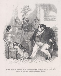 Minulta riistettiin onni poimia se... Näin sata kertaa ketterän kilpailijan..., 1843. tekijältä Jean Ignace Isidore Gérard
