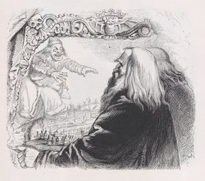 Äärettömän pieni teoksesta The Complete Works of Béranger, 1836. tekijältä Jean Ignace Isidore Gérard